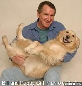 Bill Donovan and Puppy Girl old photo